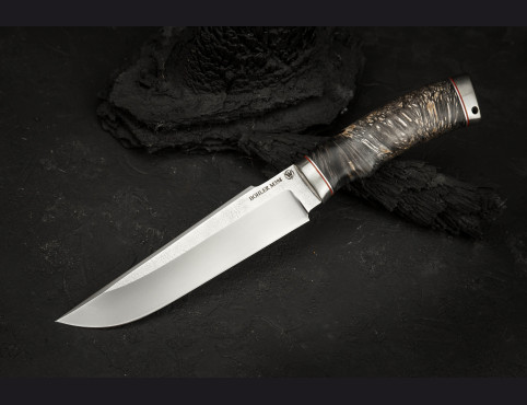 Нож Скорпион ( М398, кап клена, мельхиор)