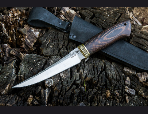 Нож Рыбак 2 (95х18, венге, латунь)