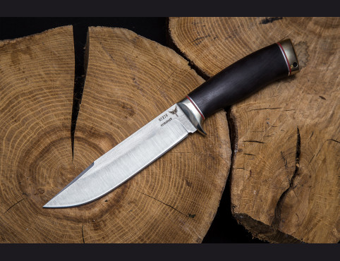 Нож Сапер (95х18, мореный граб, мельхиор)