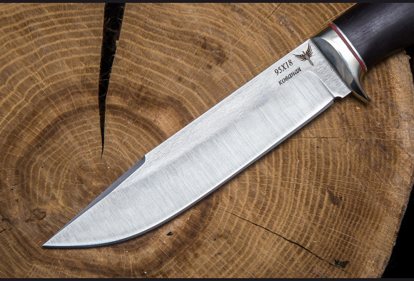 Нож Сапер <span>(95х18, мореный граб, мельхиор)</span>