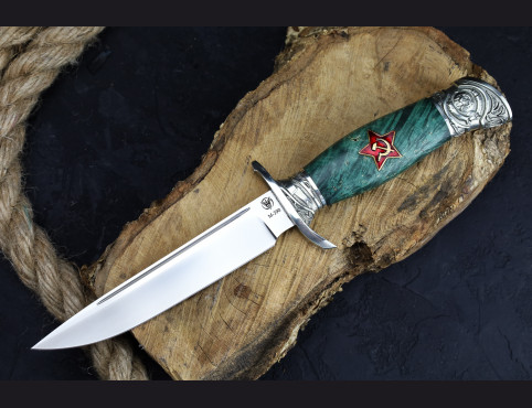 Легендарная Финка НКВД (М390, мельхиор, стабилизированная карельская береза, вставка "Звезда")