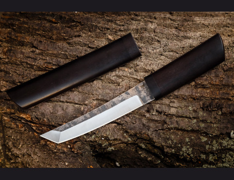 Нож самурай (х12мф, мореный граб, деревянные ножны)