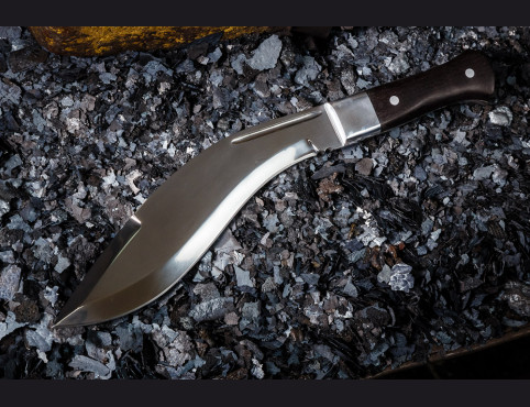 Нож Кукри цельнометалический (х12мф, мореный граб, дюраль)