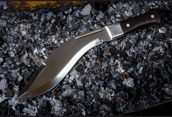 Нож Кукри цельнометалический <span>(х12мф, мореный граб, дюраль)</span>