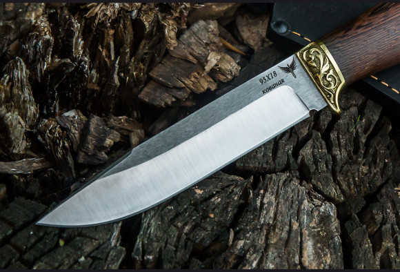 Нож Сапер <span>(сталь 95х18, венге, латунь)</span>