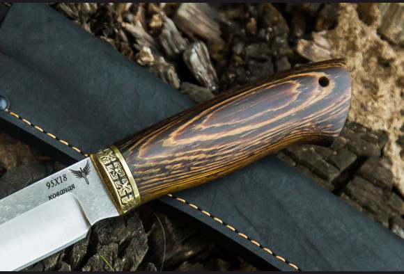 Нож Фрегат <span>(сталь 95х18, венге, латунь)</span>