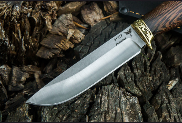 Нож Кречет <span>(сталь 95х18, венге, латунь)</span>