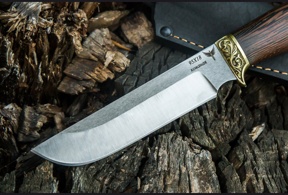 Нож Тайга <span>(сталь 95х18, венге, латунь)</span>