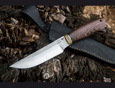 Нож Гюрза (сталь 95х18, венге, латунь)