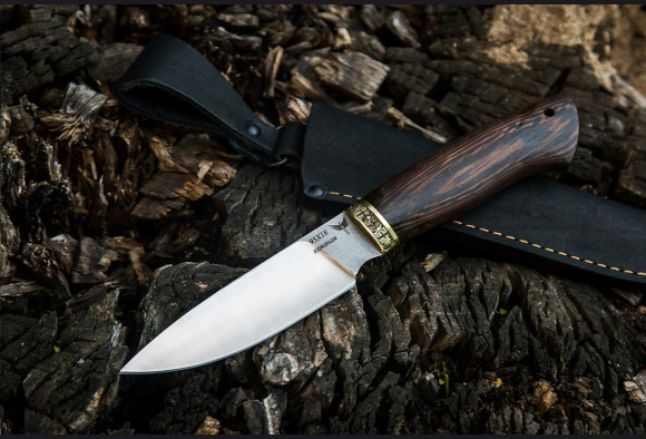 Нож Грибник 3 <span>(сталь 95х18, венге, латунь)</span>