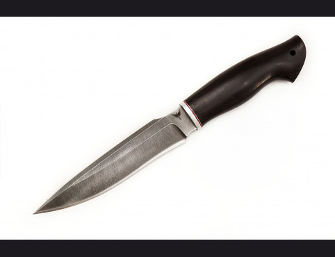 Нож Хищник (Дамаск 1200 слоев, мореный граб)