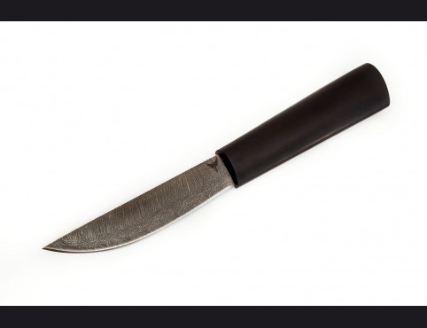 Нож Якутский средний (дамаск, мореный граб)