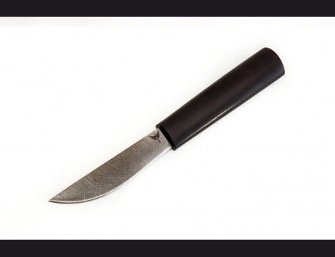 Нож Якутский малый (Дамаск 1200 слоев, мореный граб)