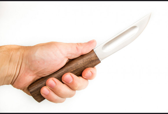 Нож Якутский средний <span>(95х18, орех)</span>