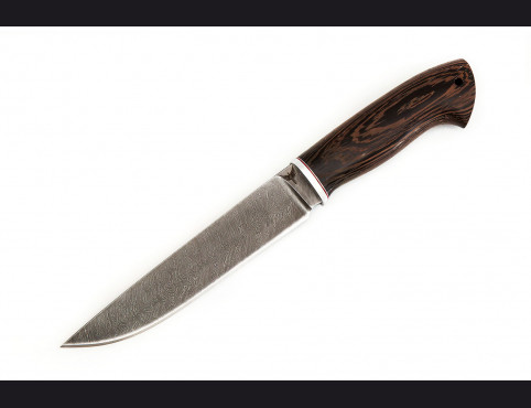 Нож Охотник 2 (Дамаск 1200 слоев, венге)