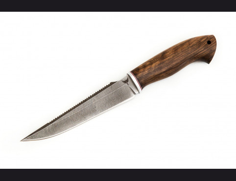 Нож Рыбак 1 (Дамаск 1200 слоев, корень ореха)
