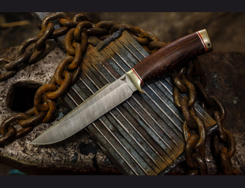 Нож Скорпион 2 (дамаск 1200 слоев, венге ,мельхиор)