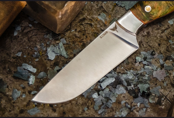 Нож Грибник 2 цельнометаллический <span>(х12мф, стабилизированная карельская береза, дюраль)</span>