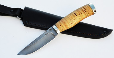 Нож Ягуар <span class='product-card--title--span'>(сталь ХВ5, береста, мельхиор)</span>