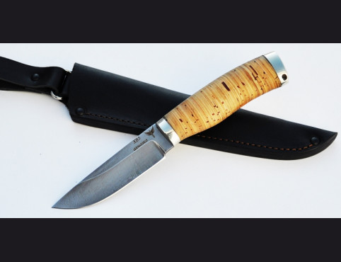 Нож Ягуар (сталь ХВ5, береста, мельхиор)