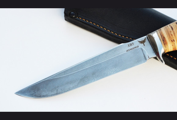 Нож Скорпион 2 <span>(ХВ5-АЛМАЗКА,береста,мельхиор)</span>