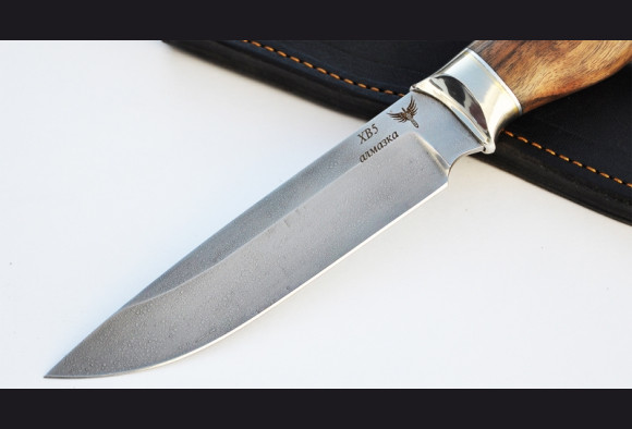 Нож Фрегат <span>(ХВ5 алмазка, корень ореха, мельхиор)</span>