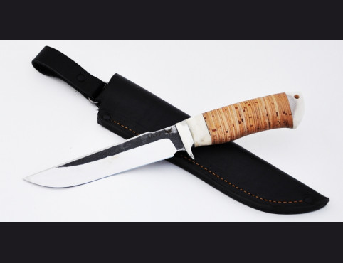 Нож Скорпион 2 (х12мф,береста,рог лося)