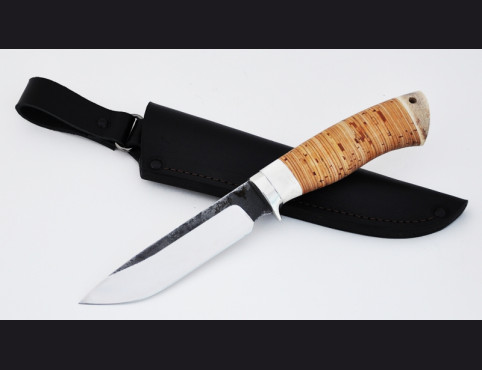 Нож Ирбис (х12мф, береста, рог лося)