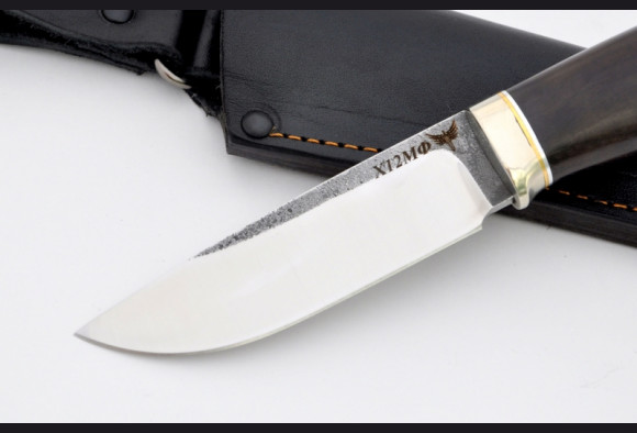 Нож Ягуар <span>(х12мф, мореный граб, мельхиор)</span>