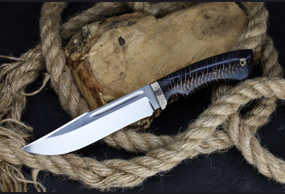 Нож Аллигатор <span>(М 390, макумэ ганэ, шишка в акриле)</span>