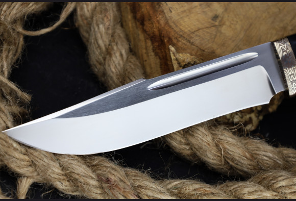 Нож Аллигатор <span>(М 390, макумэ ганэ, шишка в акриле)</span>
