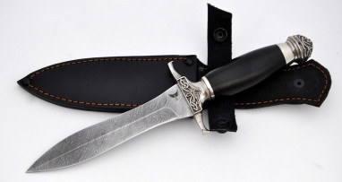 Нож Диверсант <span class='product-card--title--span'>(дамаск 1200 слоев, мореный граб, литье мельхиор)</span>
