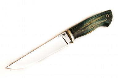 Нож Охотник 2 <span class='product-card--title--span'>(М390, стабилизированная карельская береза)</span> мозаичный пин под темляк