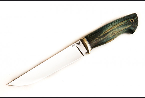 Нож Охотник 2 <span>(М390, стабилизированная карельская береза)</span> мозаичный пин под темляк