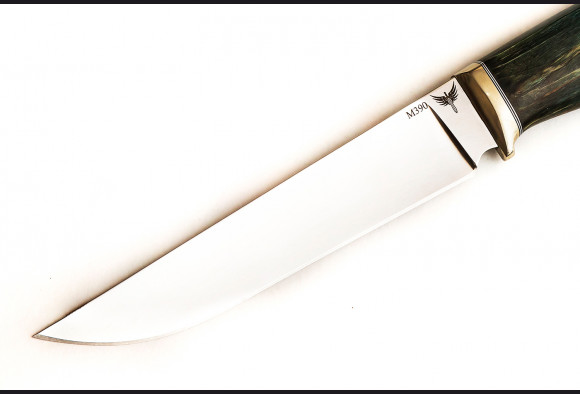 Нож Охотник 2 <span>(М390, стабилизированная карельская береза)</span> мозаичный пин под темляк