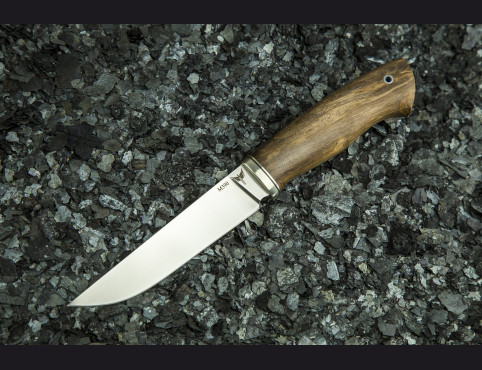 Нож Гепард (М390, стабилизированная карельская береза) спуски от обуха