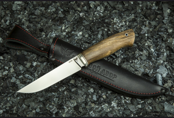 Нож Гепард <span>(М390, стабилизированная карельская береза)</span> спуски от обуха