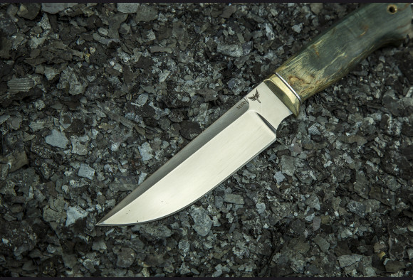 Нож Гюрза <span>(М390, стабилизированная карельская береза)</span> мозаичный пин под темляк.