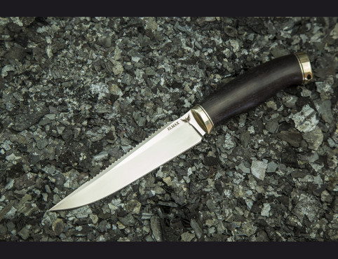 Нож Рыбак 1 (Elmax, мореный граб, мельхиор)