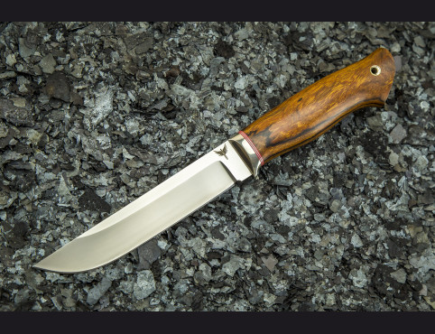 Нож Егерь (М390, айронвуд-железное дерево, мозаичный пин под темляк)
