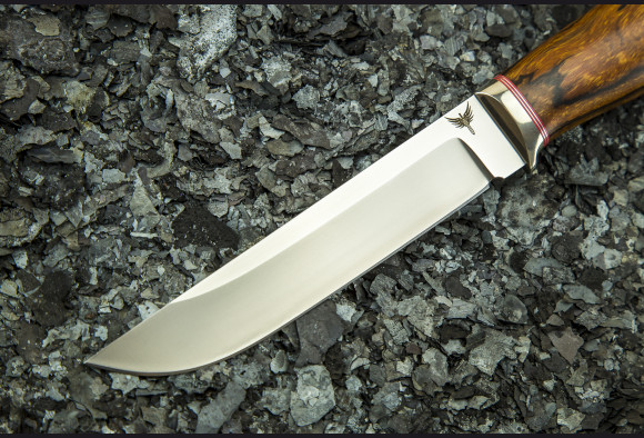 Нож Егерь <span>(М390, айронвуд-железное дерево, мозаичный пин под темляк)</span>