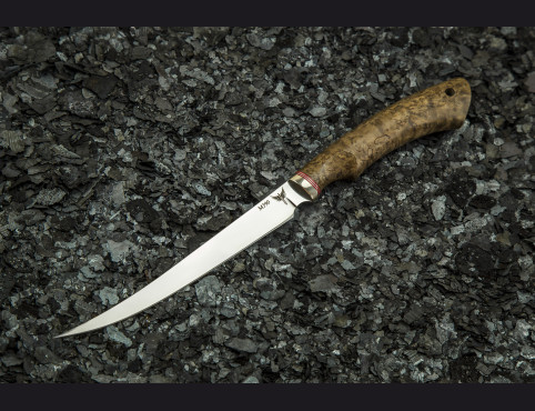 Нож Филейный Белуга 2 (М390, стабилизированная карельская береза)