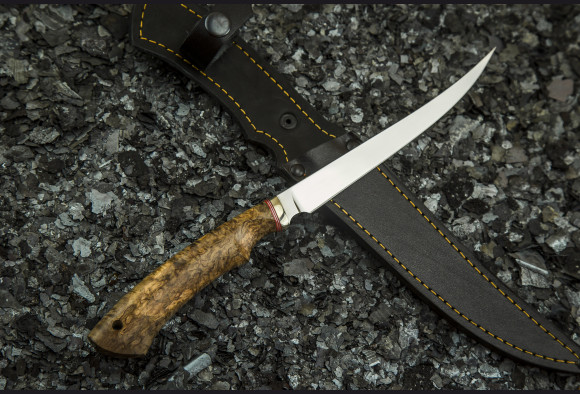 Нож Филейный Белуга 2 <span>(М390, стабилизированная карельская береза)</span>