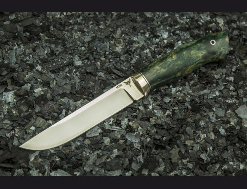 Нож Егерь (М390, стабилизированная карельская береза)