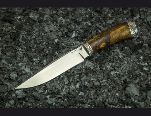 Нож Хищник (М390, айронвуд, литье мельхиор)
