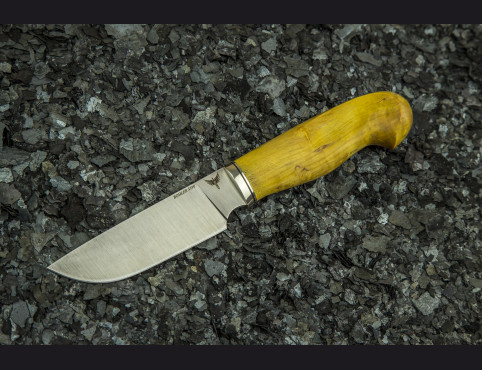 Нож Грибник 2 (S390, стабилизированная карельская береза) рукоять кобра