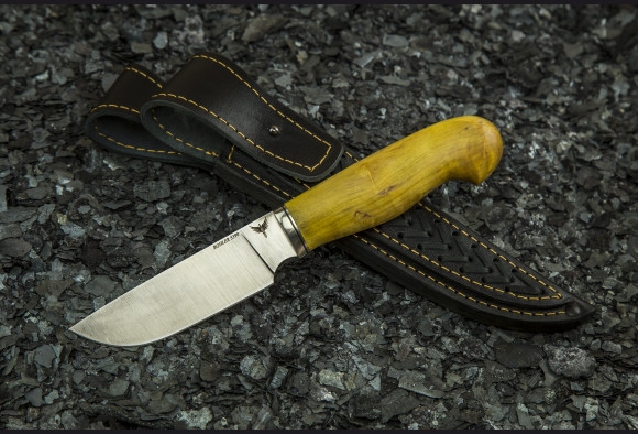 Нож Грибник 2 <span>(S390, стабилизированная карельская береза)</span> рукоять кобра