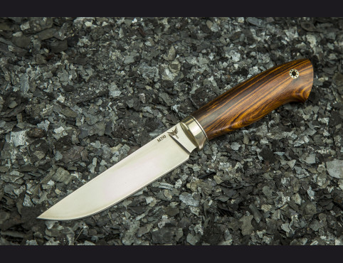 Нож Вепрь (М390, айронвуд-железное дерево, мозаичный пин под темляк)