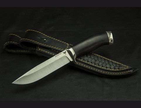 Нож Сапер (S390, мореный граб, мельхиор)