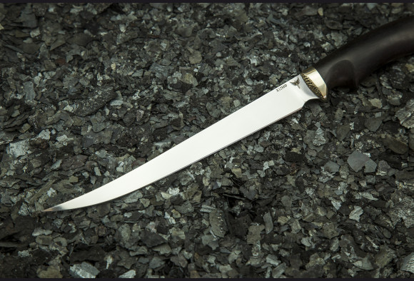 Нож филейный Белуга <span>(х12мф, мореный граб, мельхиор)</span>